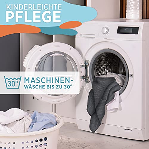 SeaFellows Badezimmerteppich rutschfest - 80x50cm - WICHTIG: Oeko-TEX 100 Zertifiziert I Badvorleger modern in Grau I… – Bild 7