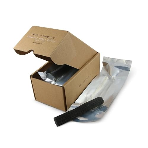 Miniatura 4 de BLACK + BLUM Varillas de filtro de agua de carbón  Filtro de carbón de hidratación antigua tradición japonesa, dura 6 meses cada uno, madera negro