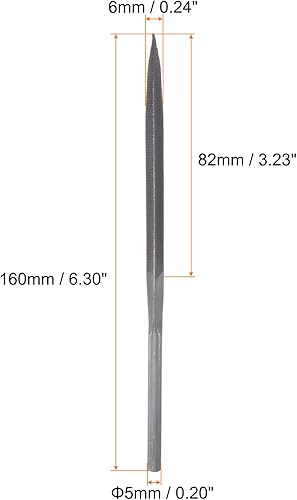 Miniatura 7 de HARFINGTON Juego de 4 limas neumáticas triangulares de 0.197in x 3.150in, rodamiento endurecido, acero de corte grueso, herramientas manuales para