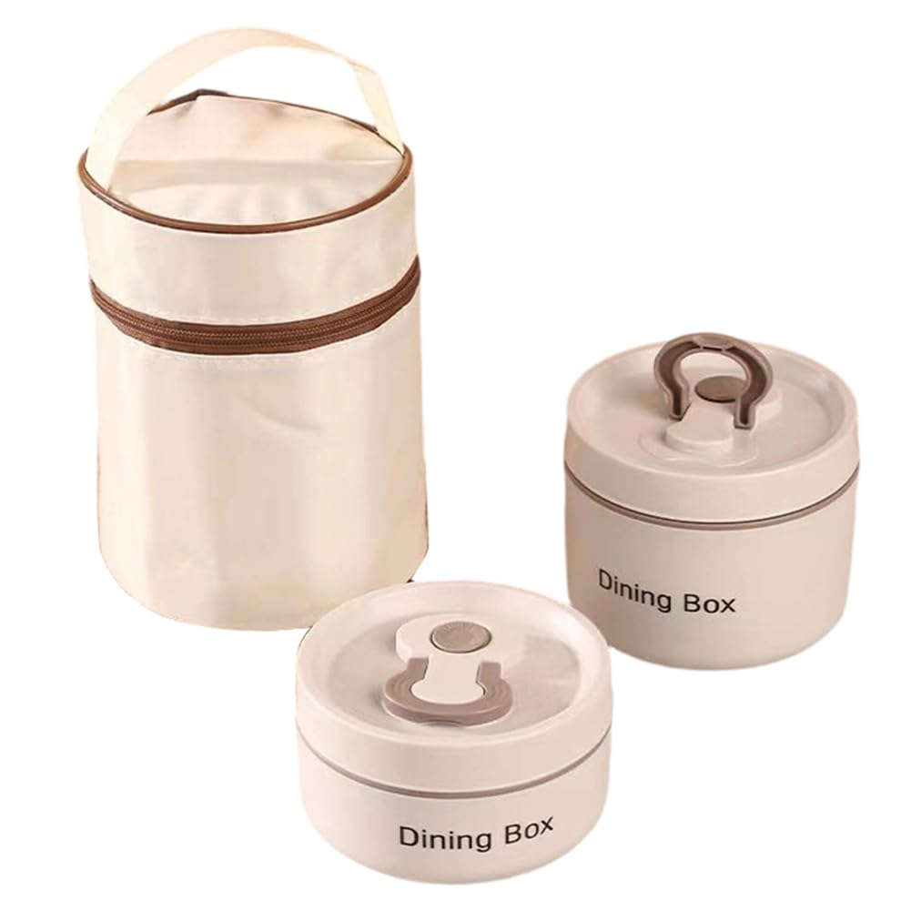 Hndhbfgrt Insulated Lunch Container Set-Premium Stainless Steel, 2/3/4 Tier Stackable with Lunch Bag