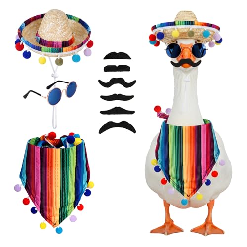 Costume d'oie Cinco De Mayo : kit mexicain 4 pièces pour décorer votre porche