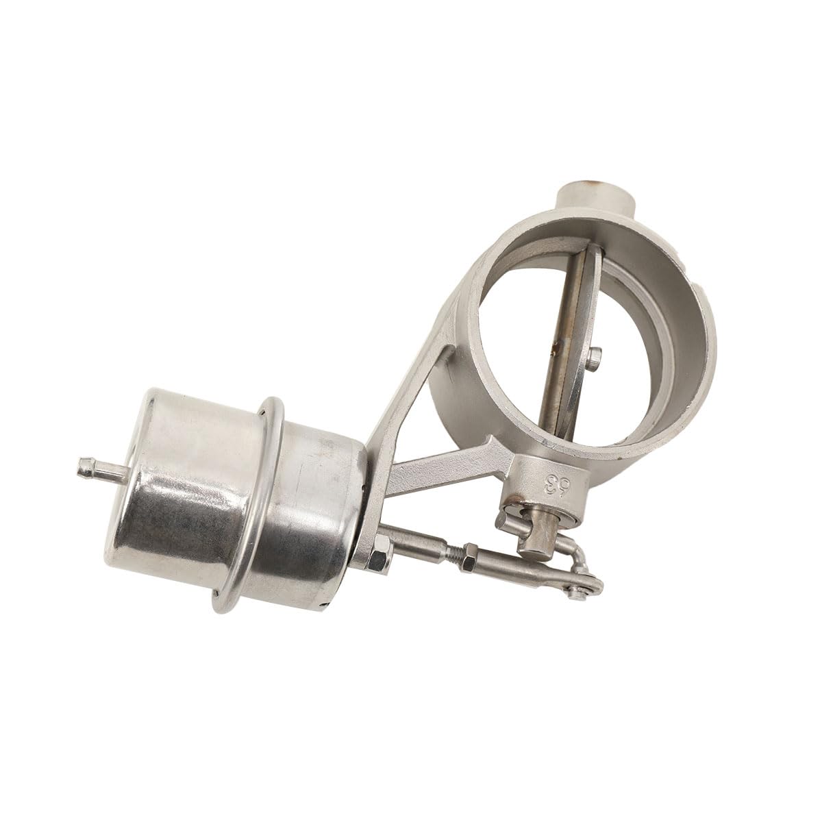Cozyel 2.5 63mm Car Exhaust Control Valve Vacuum Actuator, Stainless Steel, Exhaust Control Valve, Universal Car Exhaust Control Valve 2.5 Fits 63mm D Pipe Vehicle Accessory, Normally Closed