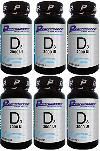 Vitamina D3 2000ui 50 mcg Performance Nutrition 100 softgel Kit 3 Und