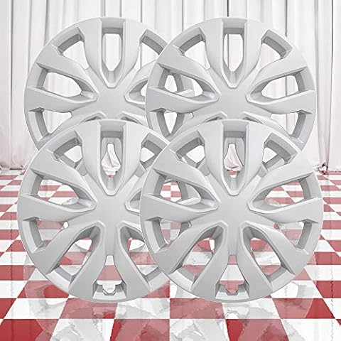 Brighter Design Set of 4 Silver 10 Spoke 17" Wheel Covers for Nissan Rogue S 2014-2020 Cover