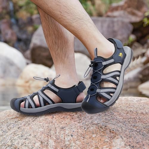 Image of CAMELSPORTS Men's Hiking Sandals Closed Toe Outdoor Beach Sandal Waterproof Sport Fisherman Sandals Water Shoes