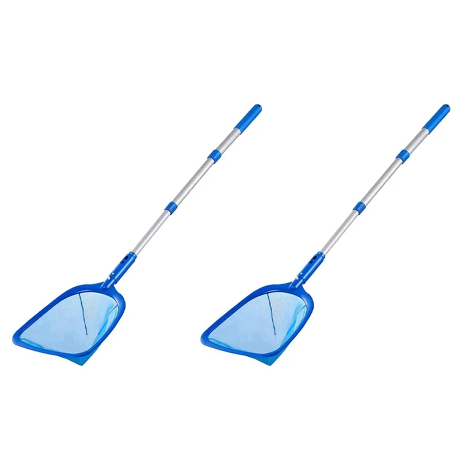 Lot de 2 épuisettes Piscine avec Manche en 3 Sections, épuisette à Mailles Fines, télescopique, Ultra-Fine pour Piscine Étang