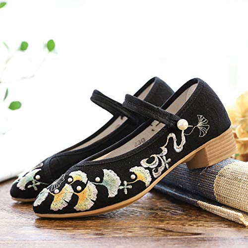 Hee grand Chinese Style Embroidered Shoes for Women Elegant Comfort Low Heels Walking Shoes3