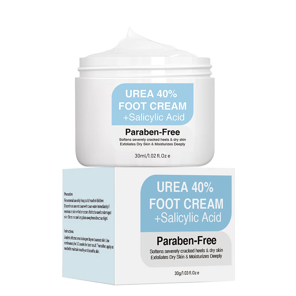 Crema para los pies - Hocossy Crema de Urea 40 por ciento para los pies Anti Grietas Seca Talón Crema Reparadora Hidratante Eliminación de Callos Pieles Muertas Cuidado de los pies