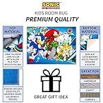 Franco Kids Room Non Slip Area Rug, 69 in x 52 in, Sonic The Hedgehog, Anime - Image 5