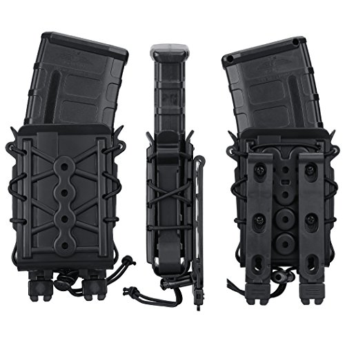 Idogear Mag Pouch 5.56Mm 7.62Mm Rifle Magazine Pouches Molle Tactical Airsoft Poly Mag Carrier Hunting Equipment Holder (B. Black) #TOP1