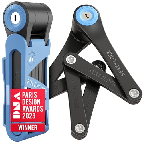 Seatylock FoldyLock Mini Folding Bike Lock - Patented Lightweight Bicycle Lock - Heavy Duty Anti...