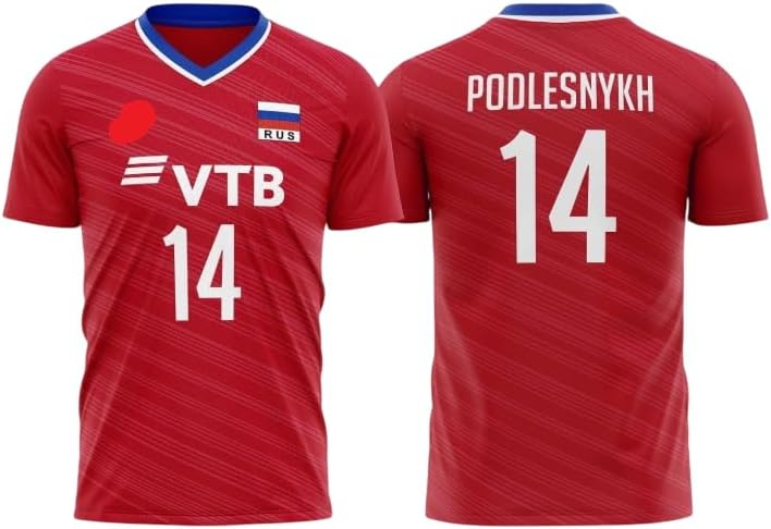 Russia Volleyball Jersey Custom Name Number, CCCP Soviet Union Team Uniform, Sponsor Logo, Multiple Player Options Available