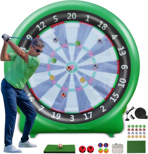 Riesen Fussball Dartboard Aufblasbare Fußball Darts Brett Bälle für Sport im Freien Aufblasbares riesiges Dartboard Golf Darts Kick Darts Chipping Matte Giant Dart Board Target Yard Spiele