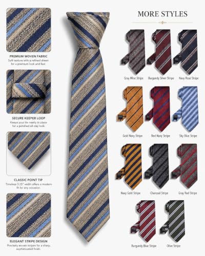 Image of WeiShang Neckties for Men, Classic Formal Tie
