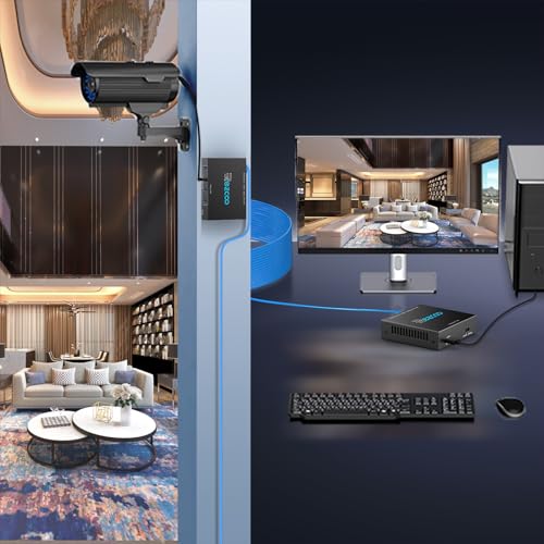 Image of USB 3.0 Extender 330ft 100m 4-Port USB Extender Over Cat5e Cat6 RJ45 LAN Extension POE 5V Low-Power Consumption USB Extender Ethernet Work Sync Windows MacOS Android Linux No Driver