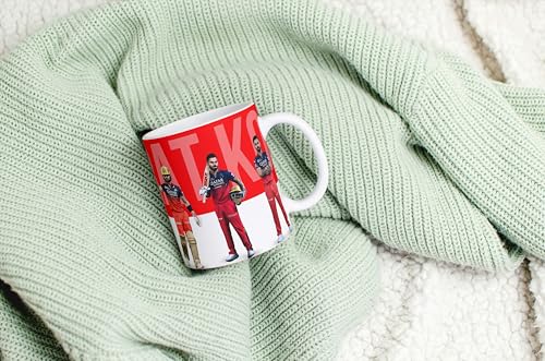 Image of Cricket Theme Coffee Mug IPL Edition - Stylish Helicopter Shot Print Cup - Gift for Cricket Fans, Boys & Friends (virat-3 RCB)