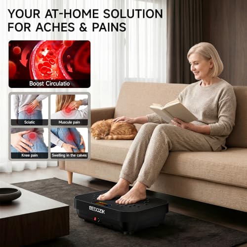 Image of SEDOZIK Vibration Plate Exercise Machine, 450lb Capacity Whole Body Vibrating Plate for Lymphatic Drainage, Shaker Board Platform for Weight Loss with Resistance Bands Bluetooth 120 Speeds