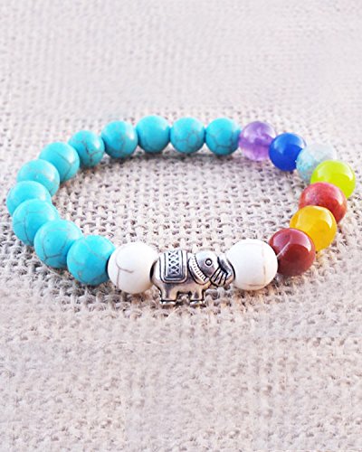 Image of Young & Forever Artisan Semi-Precious Gemstone Bracelet for Women & Girls - 7 Chakra Healing Crystal Jewellery with Heart Locket, Tree of Life & Divine Charms - Ideal Birthday