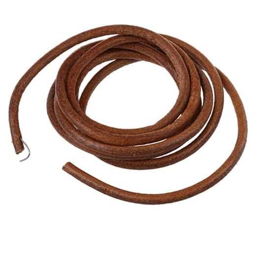 2 PCS Sewing Machine Belt Real Cow Leather Belt 71" 3/16" The Best Sewing Machine Belt Treadle Parts with Hook for Singer/Jones Sewing Machine
