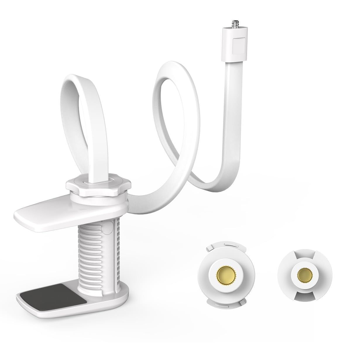 Firskids Baby Monitor Mount Clip Universal Baby Monitor Stand Works for HB6550/ HB65/ ...(White)