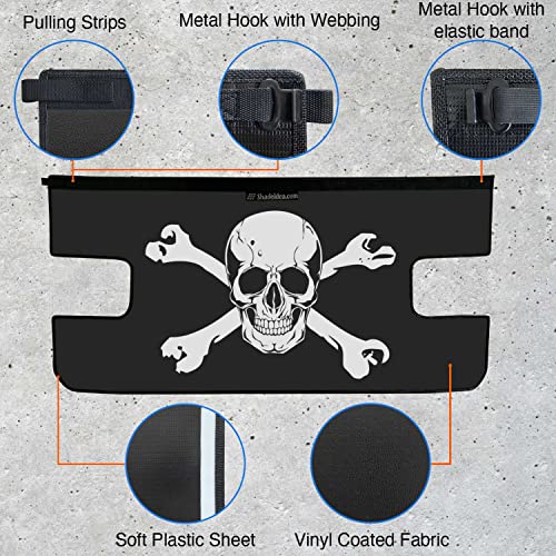Image of Tonneau Cover for Jeep Wrangler Back Trunk Cover JL, Skull-White Cargo cov.