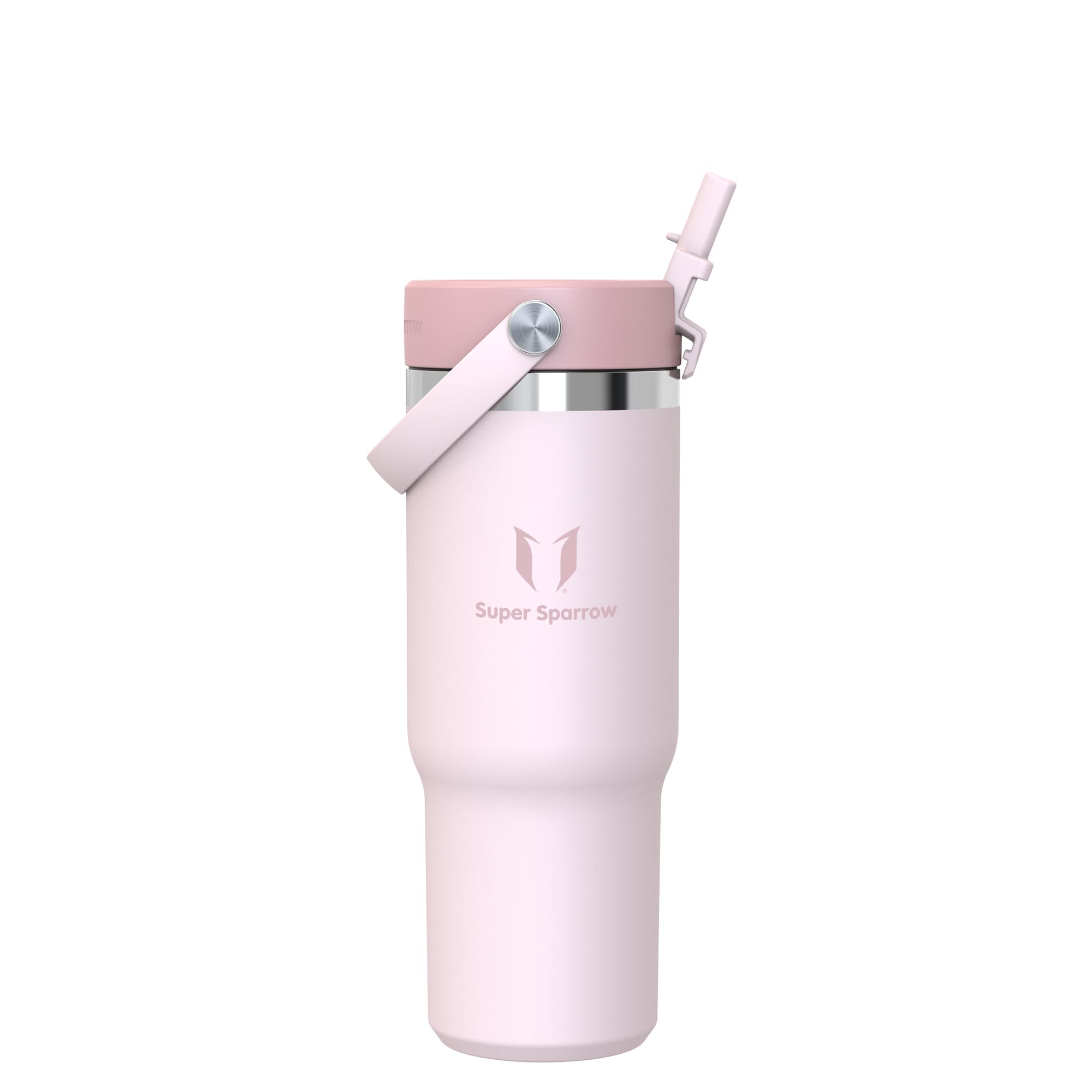 Sparrow Stainless Steel Drinking Bottle - Twistpath Thermos Flask with Flex Straw Lid - 900 ml - BPA-Free Thermal Mug  Leak-Proof Thermos Flask - Compatible with Standard Car Drink Holders