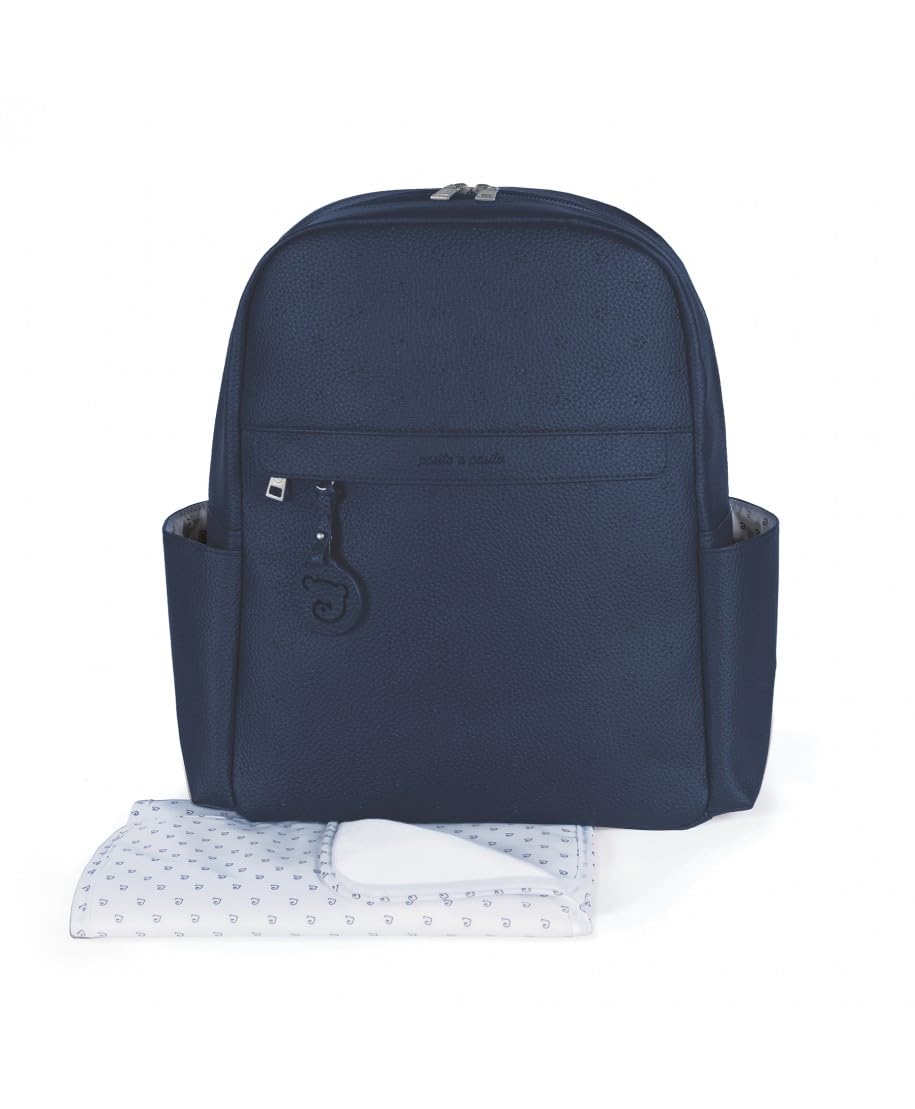 Mochila canastilla London de Pasito a Pasito (Azul marino)