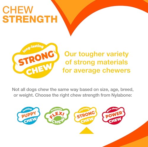 Nylabone Real Wood Stick Toy Strong Chew Toy for Dogs, Rubber Dog Toys for Moderate & Aggressive Chewers, Bacon Flavor, Medium - Up to 35 lbs, 1 Count