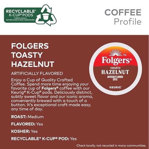 Image of Folgers Hazelnut Cream Keurig K-Cup Portion Pack, 24 Count