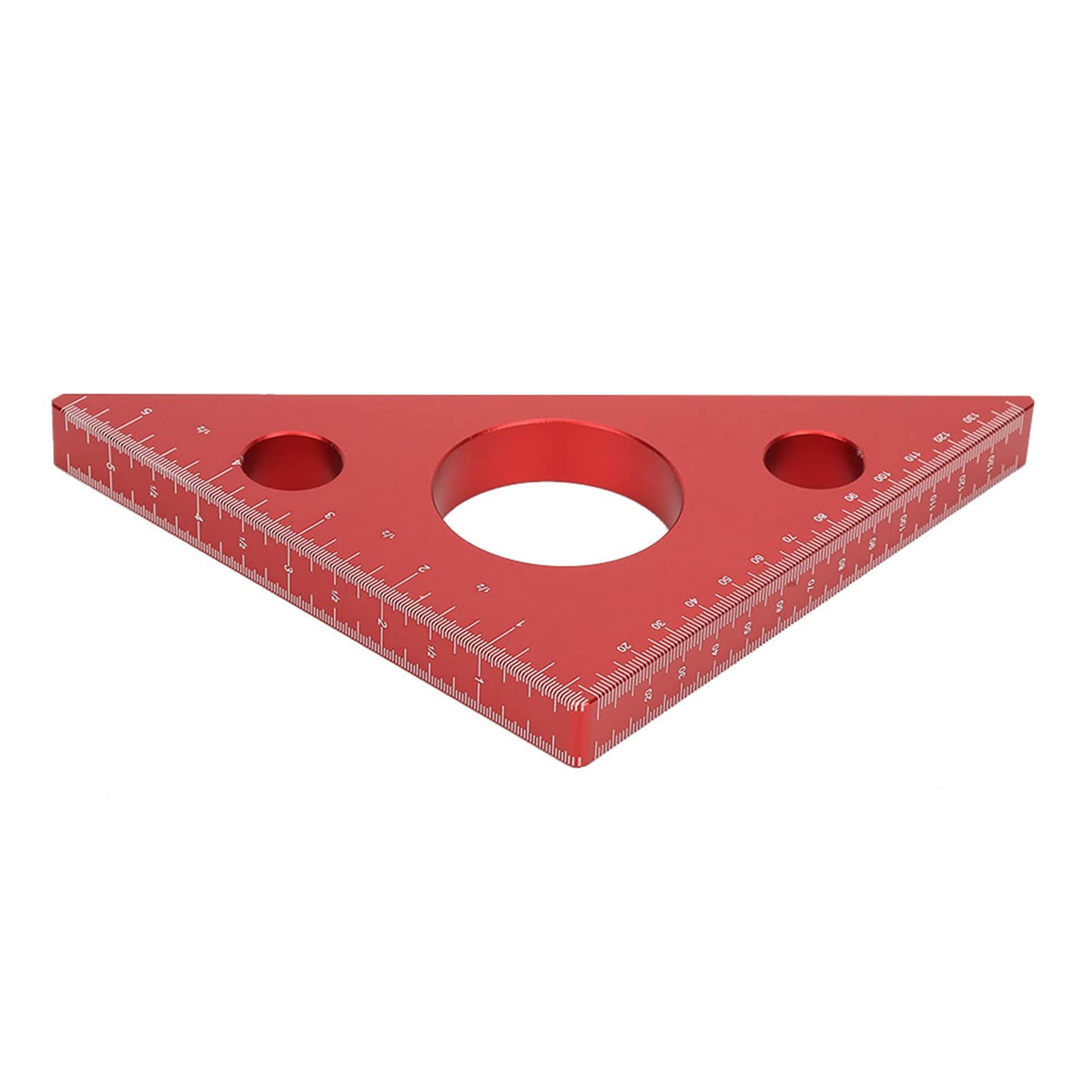 Righello Triangolare Professionale in Lega di Alluminio per la Lavorazione del Legno, con tacche di misurazione Precise per Il Fai da Te.