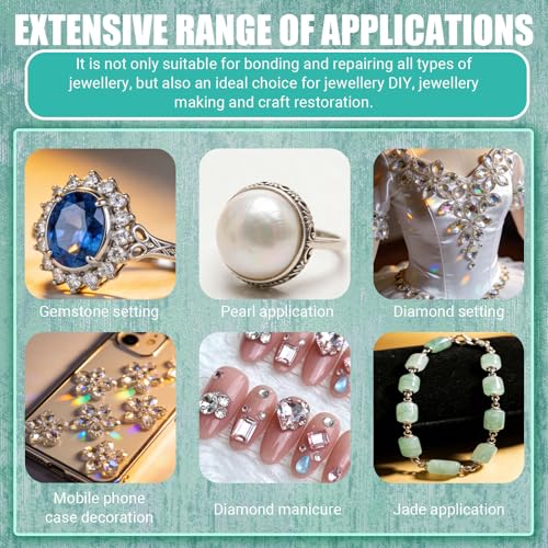 Meoeot Colle Bijoux Extra Fort, 120ml Rhinestone Glue Transparente, Imperméable, Colle à Perles, Collage Précis Des Pierres Précieuses, Perles, Boucles D’oreilles, Bracelets,Colliers, Loisirs Créatifs – vue 3