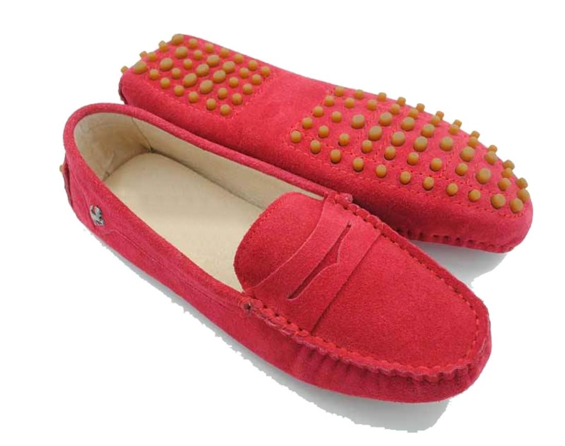 Mocasines planos de piel de ante para mujer, cómodos, casuales, para caminar, para conducir, mocasines, zapatos de senderismo