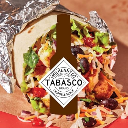 Image of TABASCO Brand Chipotle Pepper Sauce, Medium Hot Sauce, Glass Bottle, Chipotle Peppers, Smoky & Smooth, Great for Marinating or Grilling Meats, Chicken Burritos, & More, 2 Fl Oz (Pack of 1)