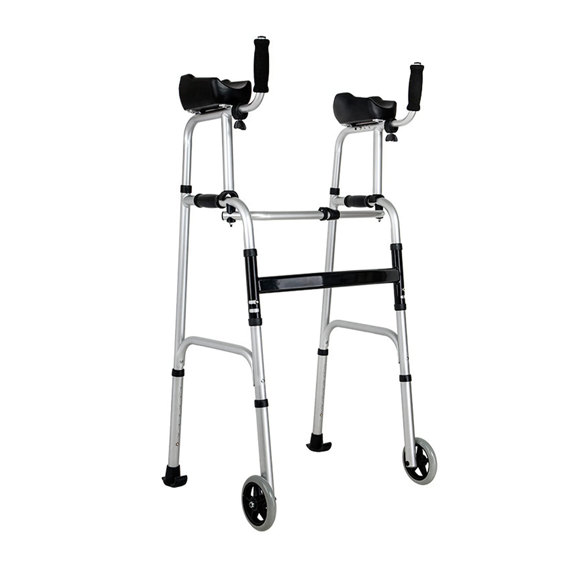 Willq Upright Walker Forearm Rollator Walker Stand Up Rolling Walker Tall Folding Rollator Walker For Seniors Elderly Handicap Walking Assist Suitable For Postoperative Rehabilitation