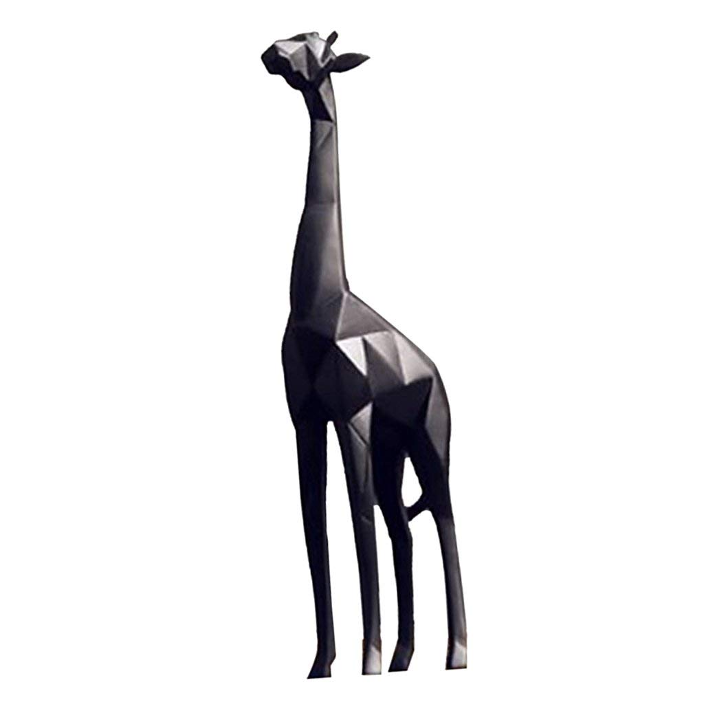 2 Pièces Statue de Girafe en Résine Décorative Nordique Figurine Sculpture pour Décor à Maison