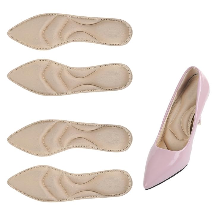 Image of 2 Pairs High Heel Insoles,Women Arch Support Insoles Breathable,5D Sponge Barefoot Comfort Insoles