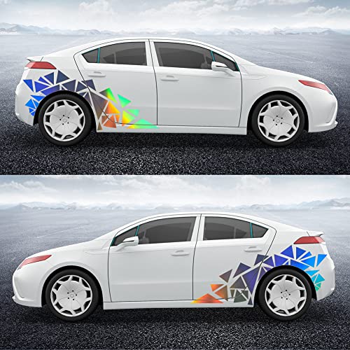 Image of ATOMO 2 Triangle Car Decals Vinyl Decal Graphics, Holographic Laser