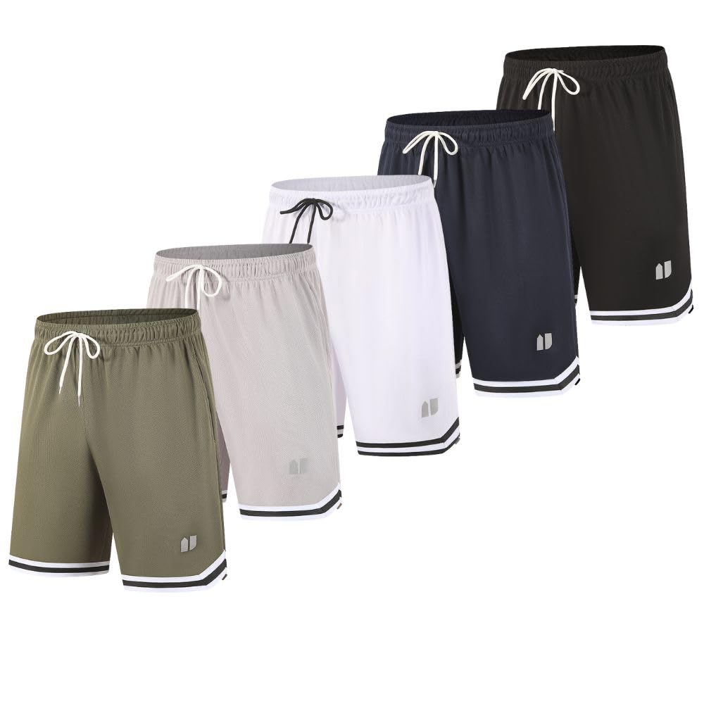 Herren Sport Shorts schnelltrocknend mit Taschen elastischem Bund für Fitnessstudio Laufen