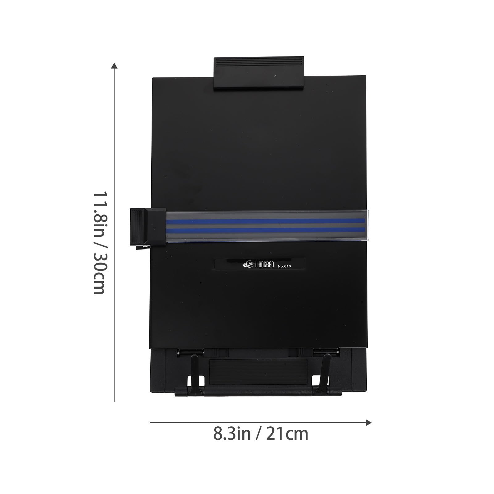 NUOBESTY Pupitre de Lecture Réglable Support de Lecture Multifonctionnel en Fer et Abs Noir Angles Ajustables Pratiques pour Maison et Bureau