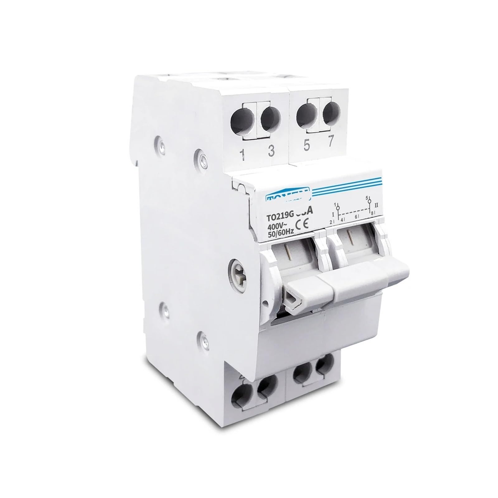 Gvbaepieo 40A 1P 2P 3P 4P 63A Mts Dual Power Manual Transfer Isolation Switch Interlocking Circuit Breaker(,1)