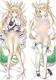 Miss Kobayashi's Dragon Maid 74021 Toru Anime Pillow Cover/Body Pillowcase, Double-Sided Pattern Peach Skin/2WT Throw Pillow Case, Anime Fans' Favorite Cushion Covers
