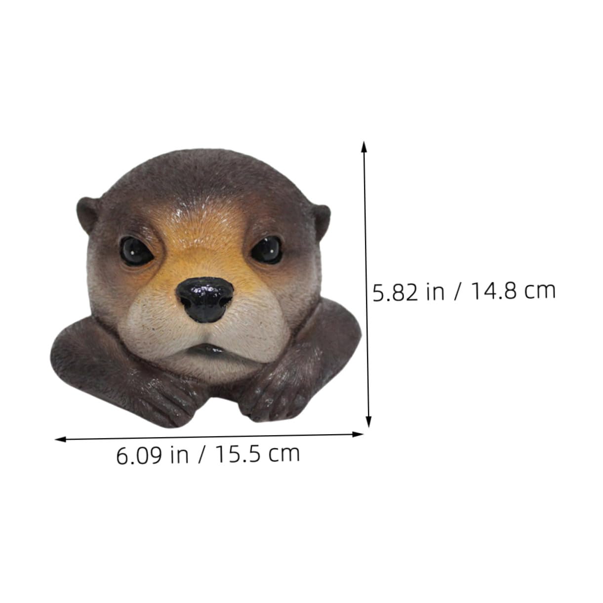 jojofuny 2 Stück Realistische Schwimmende Otterkopf skulptur aus Langlebigem Harz Natürliche Bewegung Wetterfeste Gartendeko für Teich Pool Außenbereich für Gartenliebhaber