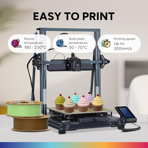 Image of OVERTURE Matte PLA 1.75mm Dual Color Filament, Matte PLA Roll 1kg Cardboard Spool(2.2lbs), Dimensional Accuracy + /- 0.03 mm, Fit Most FDM Printer(Matte Light Blue-Yellow)