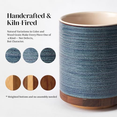 DOWAN 360° Rotating Extra Large Cooking Utensil Holder, 7.6