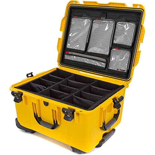 Image of NANUK 960 Empty Hard Case- Waterproof Travel Hard Case with Wheels, 25.4 inch x 20 inch x 14.5 inch, Dustproof and Impact-Resistant, Ideal for Heavy Loads - Yellow