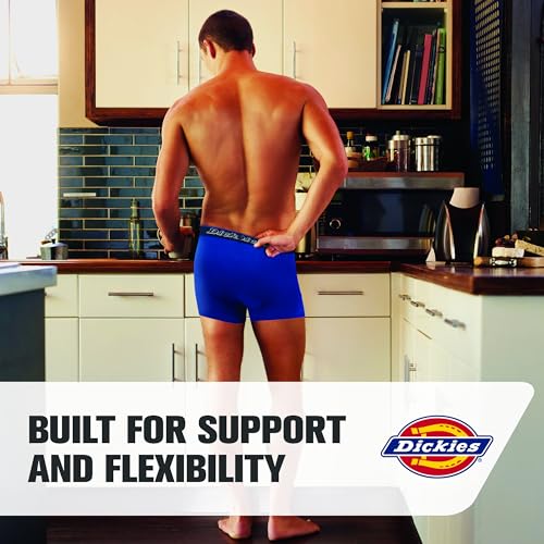 Dickies Mens Underwear Pack of 4 Boxer Briefs, Cotton Stretch Boxers for Men4