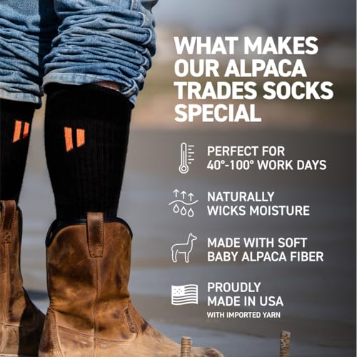 HOLLOW Alpaca Trades Socks for Men and Women, Moisture Wicking Alpaca Socks for Hiking, Running, Temperature Regulating3
