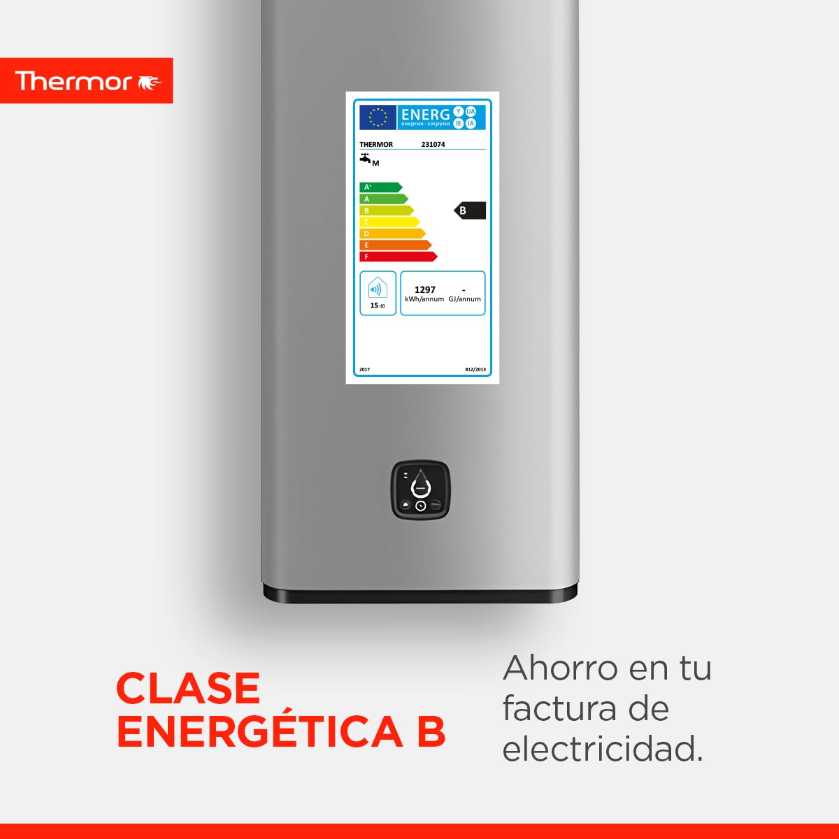Thermor - Termo Eléctrico Onix Connect - Calentador de Agua Eléctrico Multiposición de 50L - 2250/1000W - Aislamiento Térmico - Conectividad WiFi - Fabricado para instalación en España