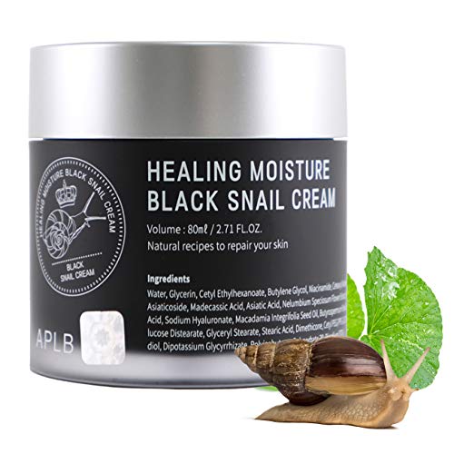 APLB Healing Black Snail Cream Moisturizer 2.71FL.OZ. / Korean Skin Care, Pore Care, Moisturizing, Improved Elasticity, Natural Snail Extract, Centella 3X Complex, Vitamin C