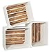 Produktbild CHICCIE 3 Set Holzkiste Grete Weiß Geflammt - Obstkiste Dekokiste Weinkiste 50x40x30cm Gehobelt Apfelkiste